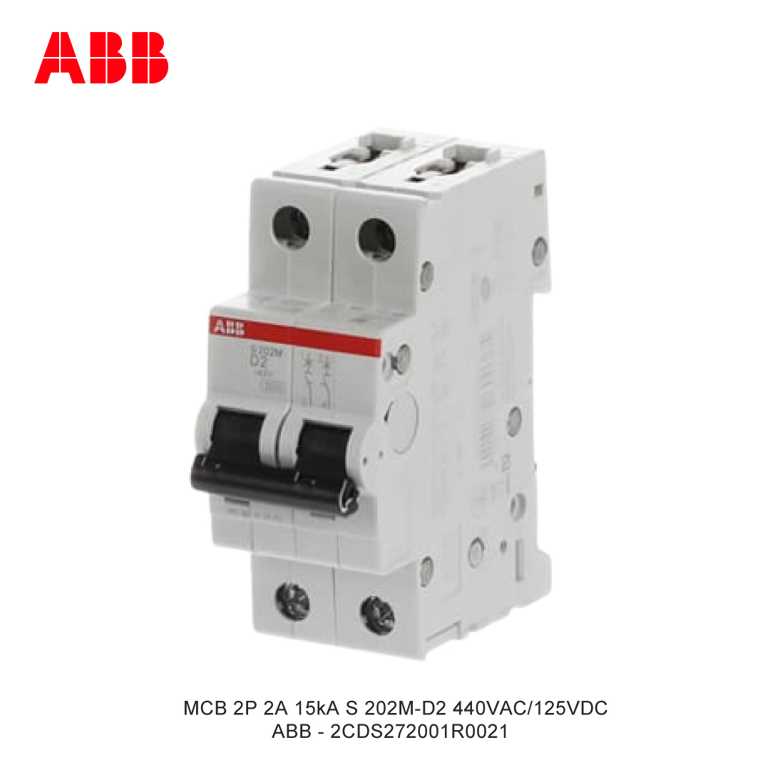 MCB 2P 2A 15kA KURVA D