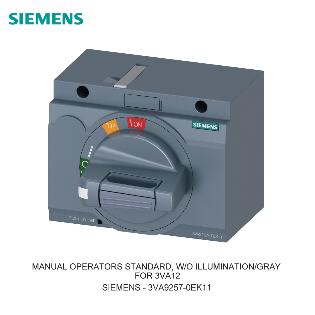 MANUAL OPERATORS STANDARD, W/O ILLUMINATION/GRAY FOR 3VA12
