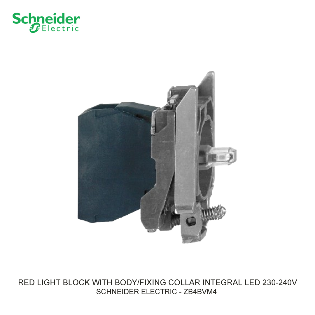 RED LIGHT BLOCK WITH BODY/FIXING COLLAR INTEGRAL LED 230-240V