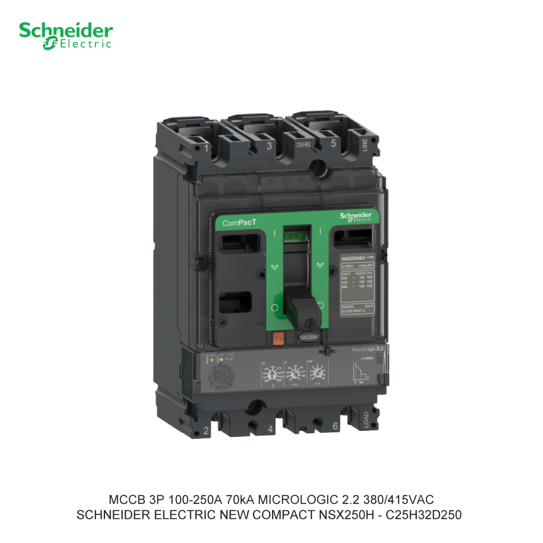 MCCB 3P 100-250A 70KA MICROLOGIC 2.2 380/415VAC