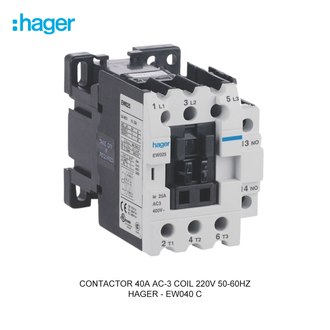 CONTACTOR 40A AC-3 COIL 220V 50-60HZ