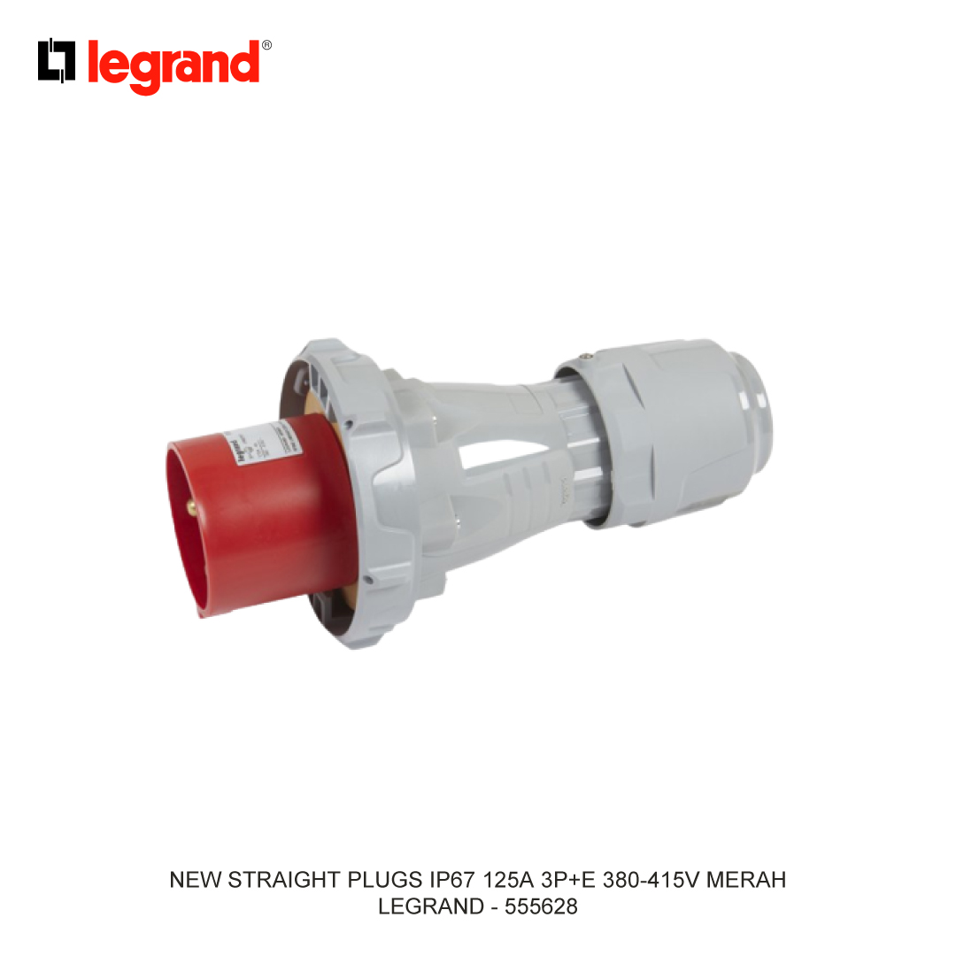 NEW STRAIGHT PLUGS IP67 125A 3P+E 380-415V MERAH