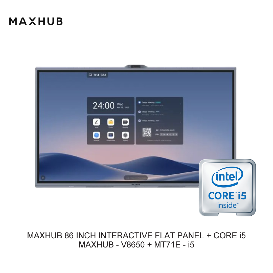 MAXHUB 86 INCH INTERACTIVE FLAT PANEL + CORE i5