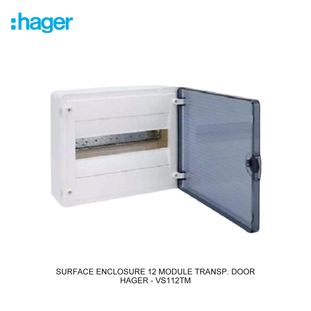 SURFACE ENCLOSURE 12 MODULE TRANSP. DOOR
