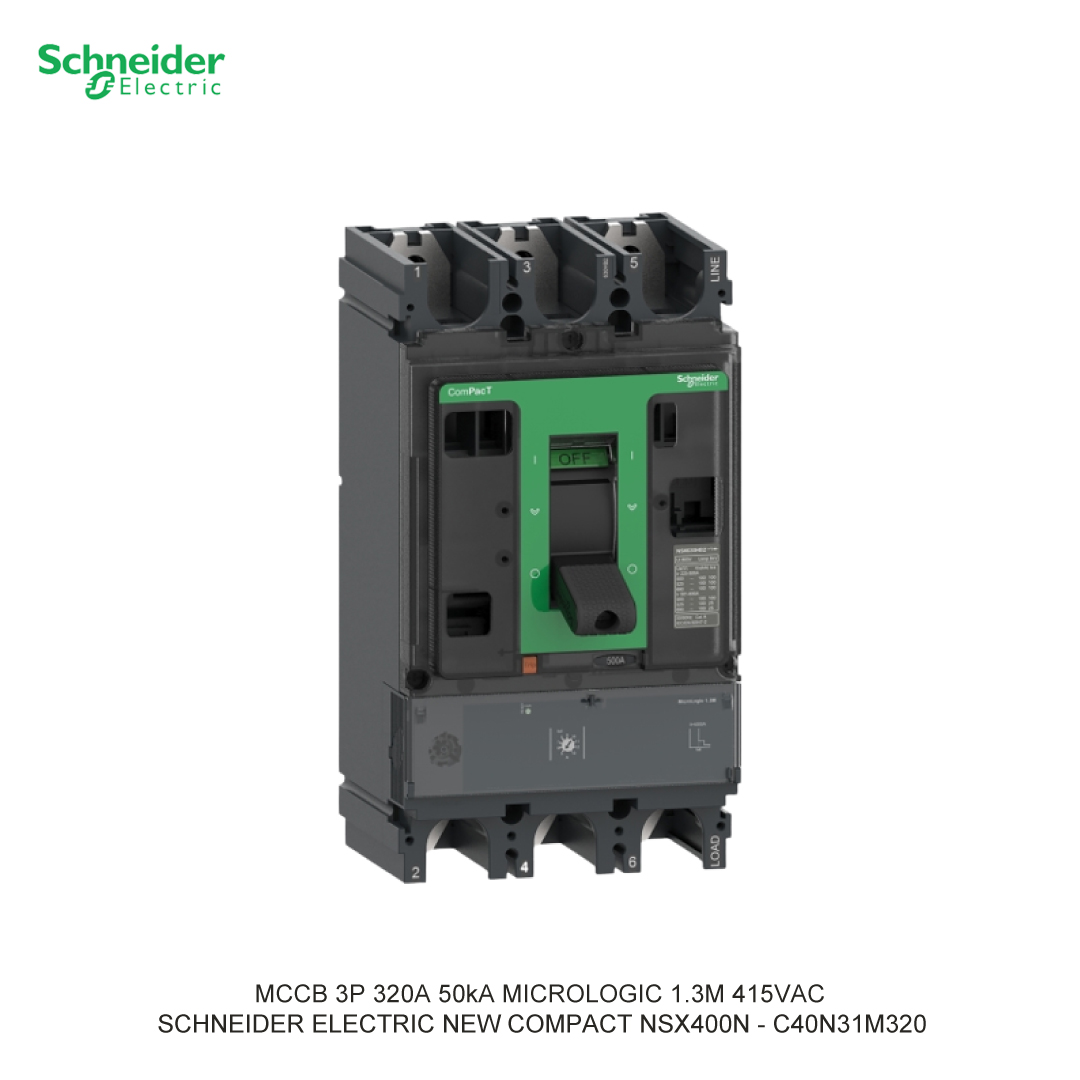MCCB 3P 320A 50KA MICROLOGIC 1.3M 415VAC