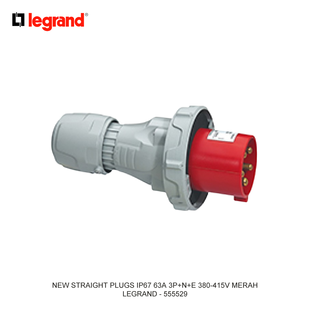 NEW STRAIGHT PLUGS IP67 63A 3P+N+E 380-415V MERAH