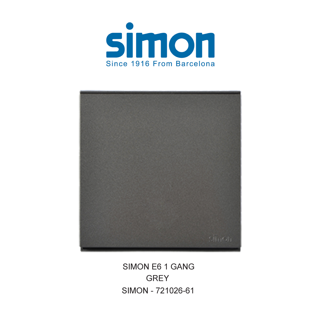 SIMON E6 1 GANG GREY