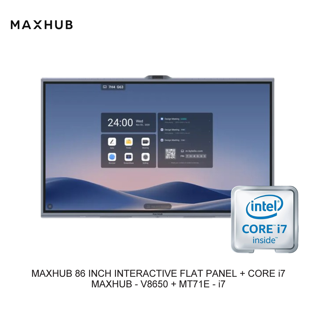 MAXHUB 86 INCH INTERACTIVE FLAT PANEL + CORE i7