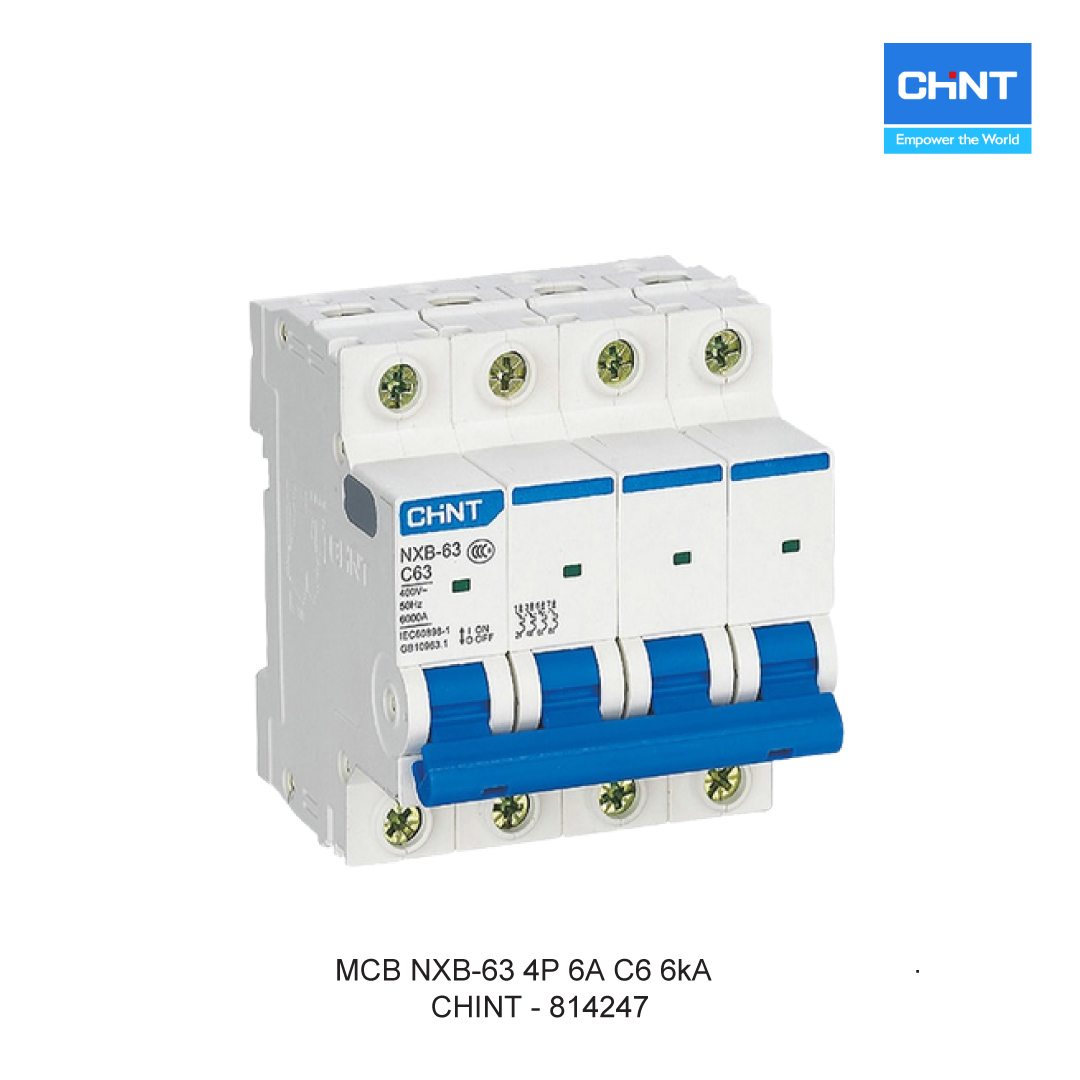 MCB NXB-63 4P 10A C6 6kA