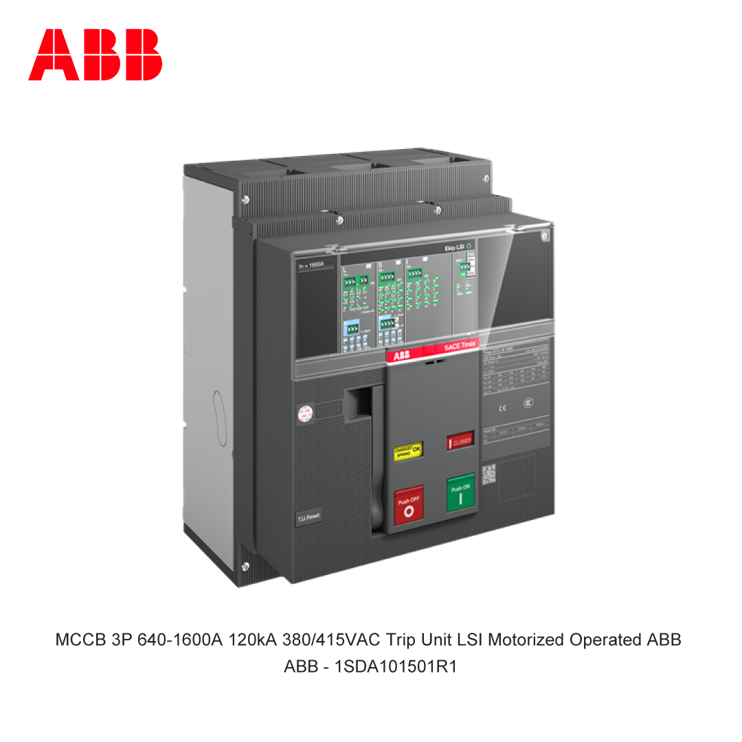 MCCB 3P 640-1600A 120kA 380/415VAC Trip Unit LSI Motorized Operated ABB