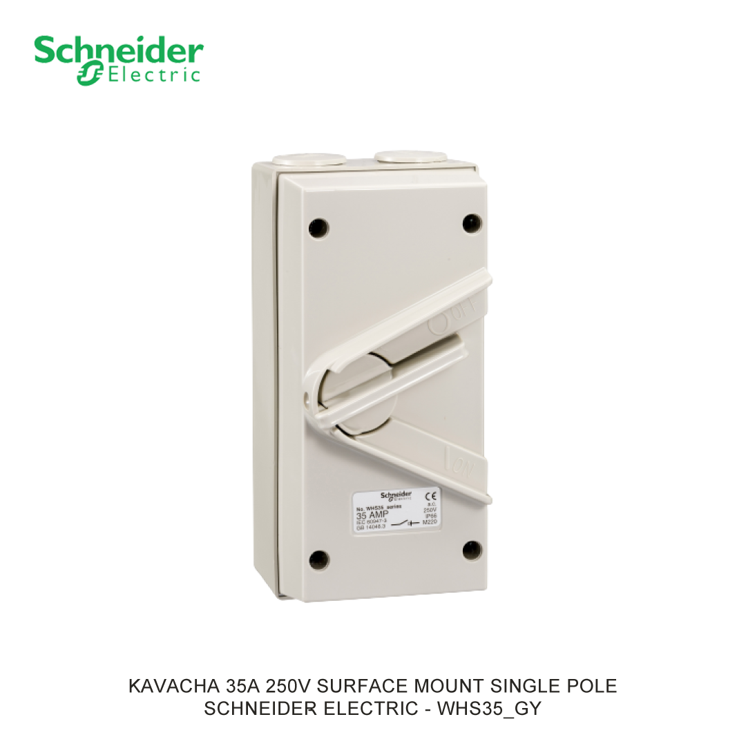 KAVACHA 35A 250V SURFACE MOUNT SINGLE POLE ISOLATING SWITCH IP66