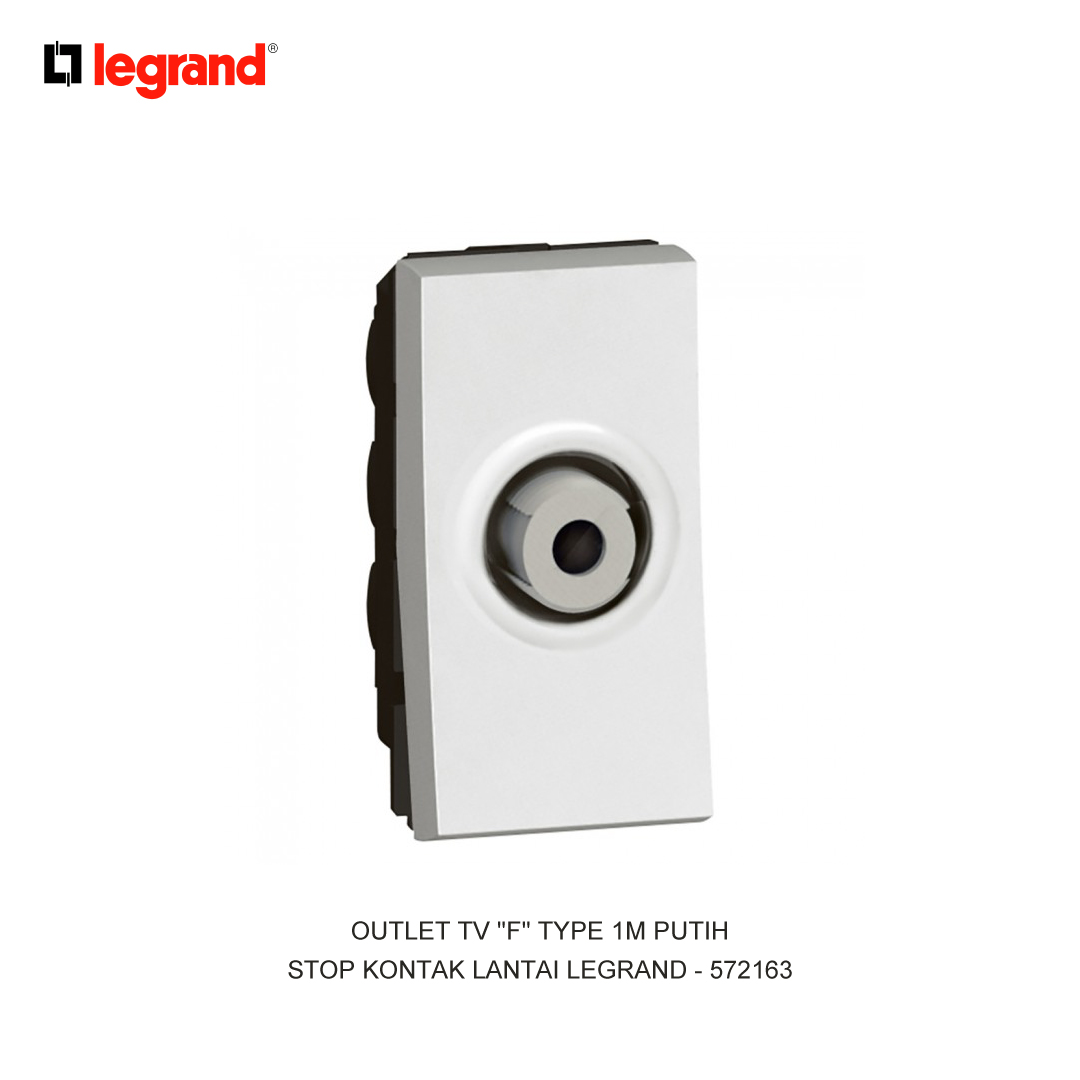 OUTLET TV "F" TYPE 1M WHITE