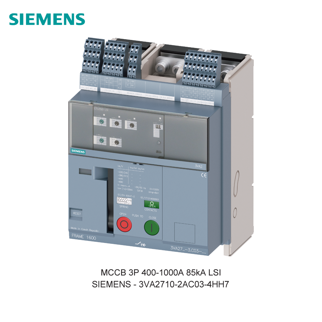 MCCB 3P 400-1000A 85kA LSI