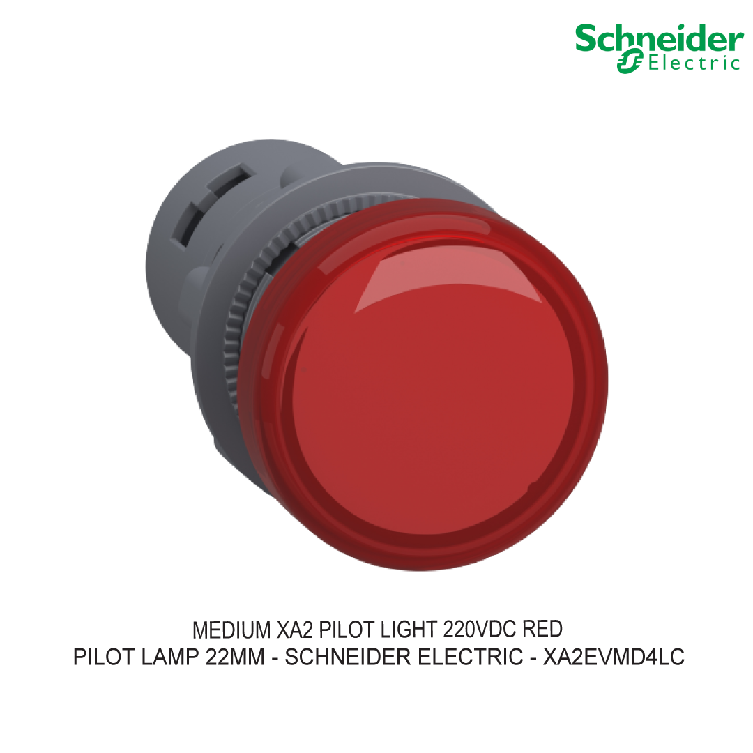 MEDIUM XA2 PILOT LIGHT 220VDC RED