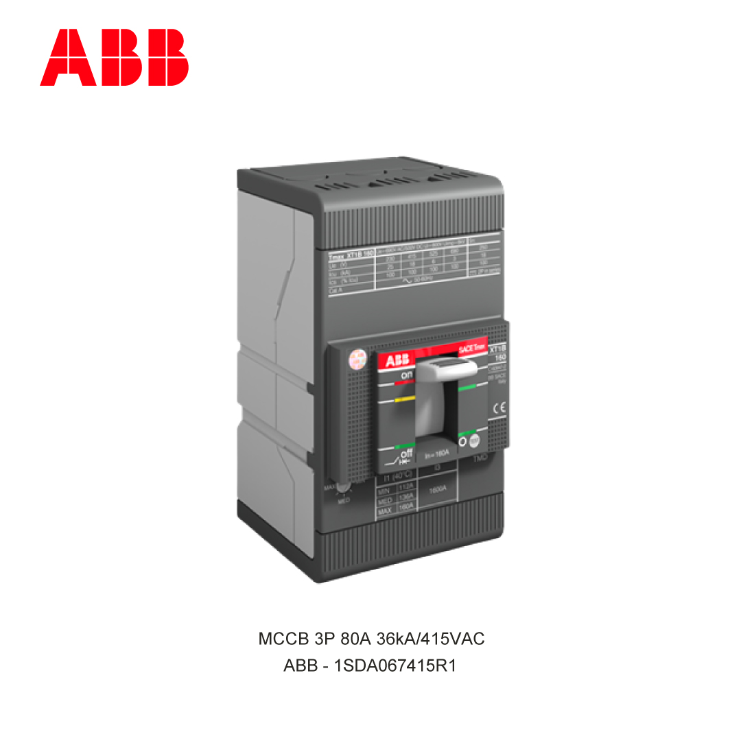MCCB 3P 80A 36kA/415VAC