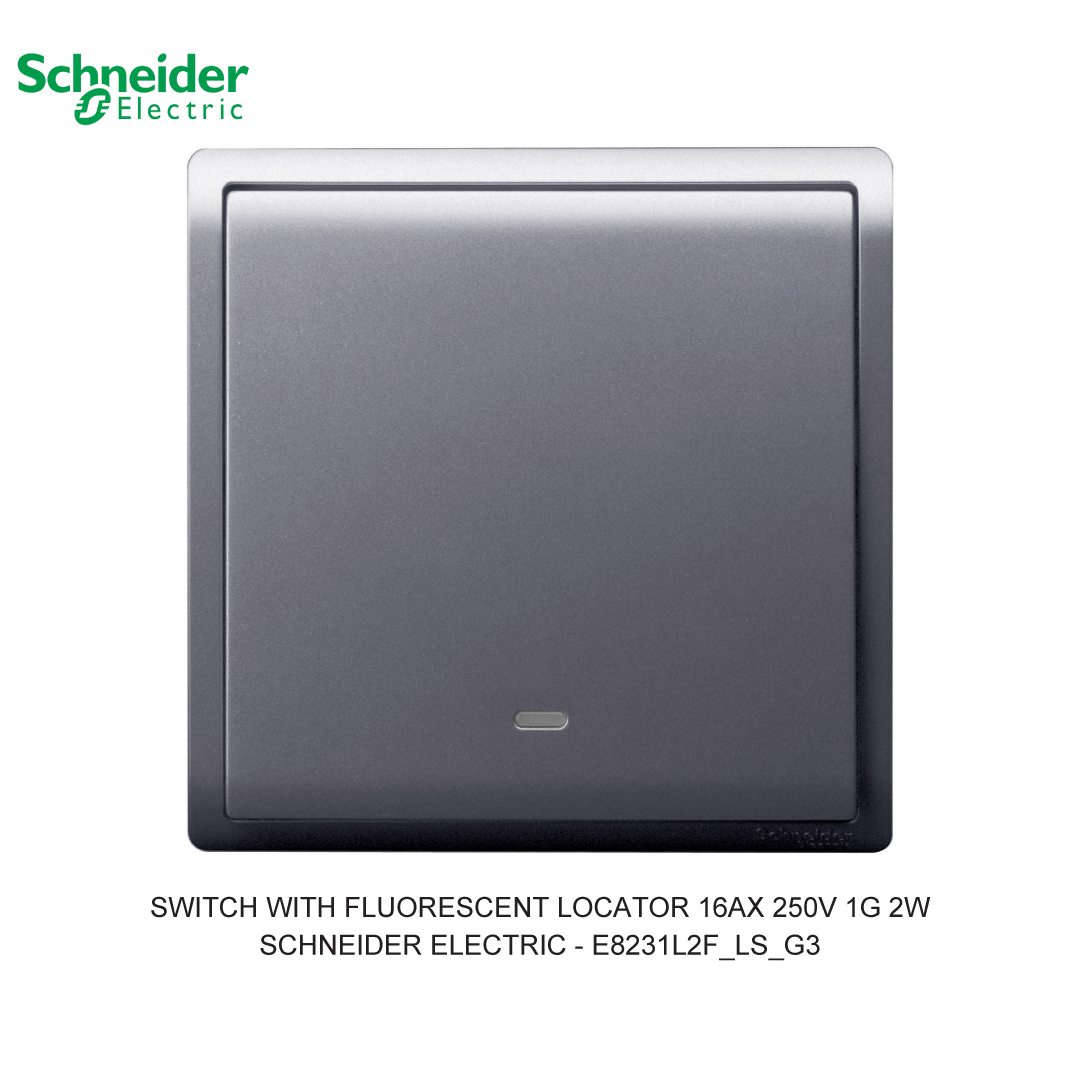 SWITCH WITH FLUORESCENT LOCATOR 16AX 250V 1G 2W