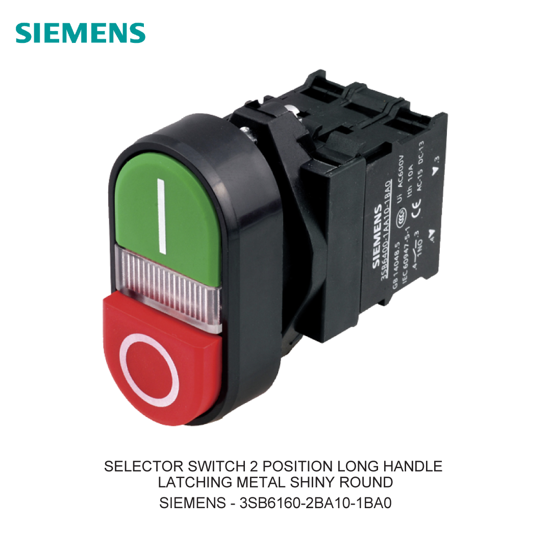 SELECTOR SWITCH 2 POSITION LONG HANDLE LATCHING METAL SHINY ROUND