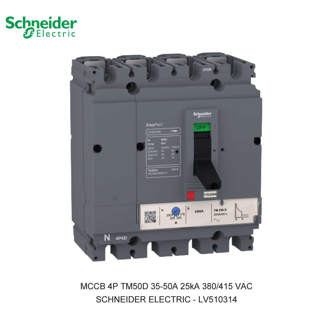 MCCB 4P TM50D 35-50A 25KA 380/415VAC
