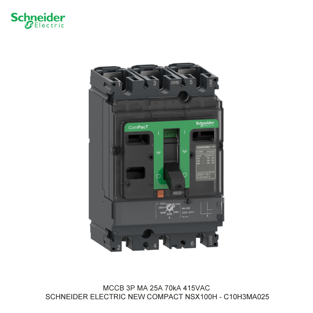 MCCB 3P MA 25A 70KA 415VAC