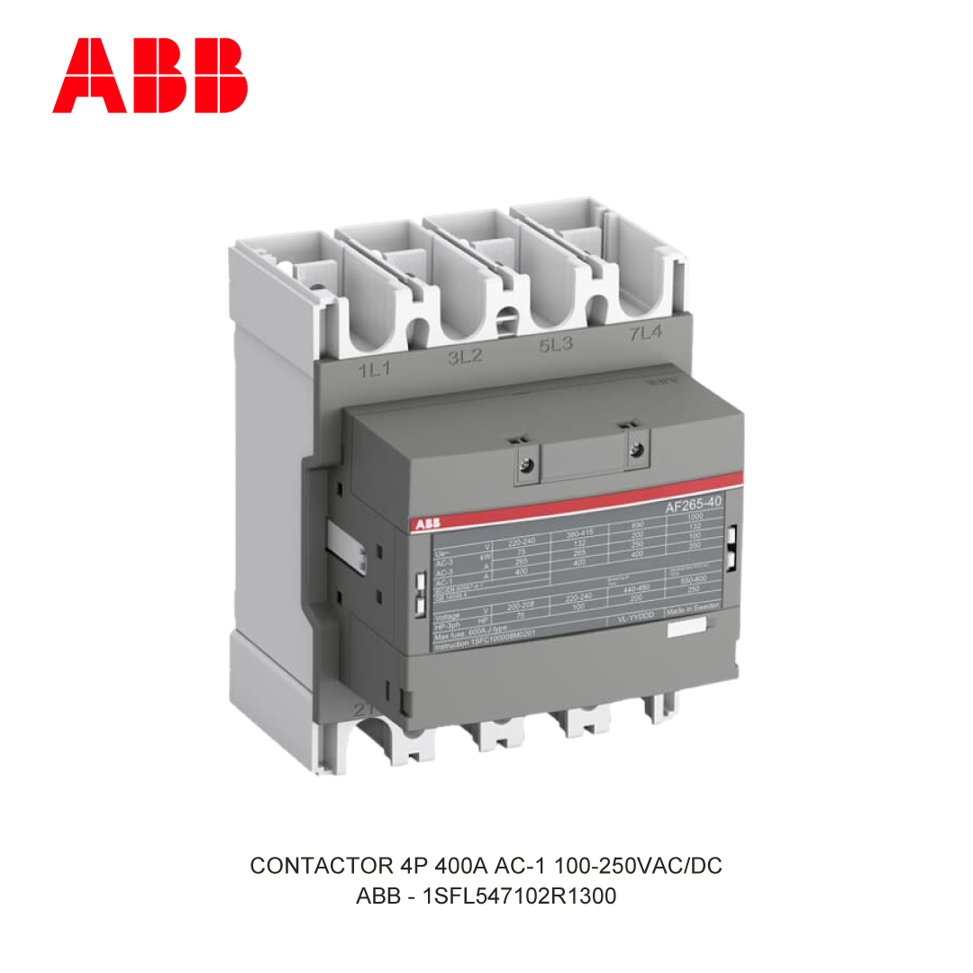CONTACTOR 4P 400A AC-1 100-250V AC/DC