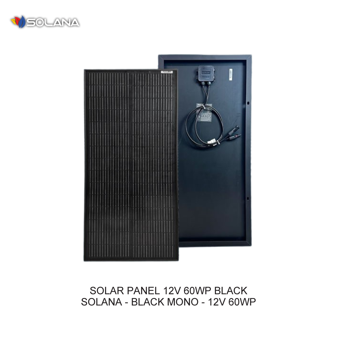 SOLAR PANEL 12V 60WP BLACK
