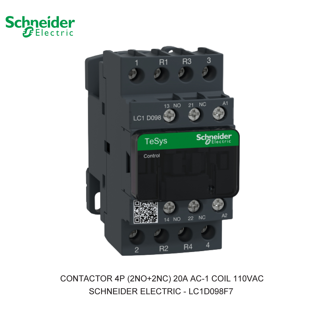 CONTACTOR 4P (2NO+2NC) 20A AC-1 COIL 110VAC