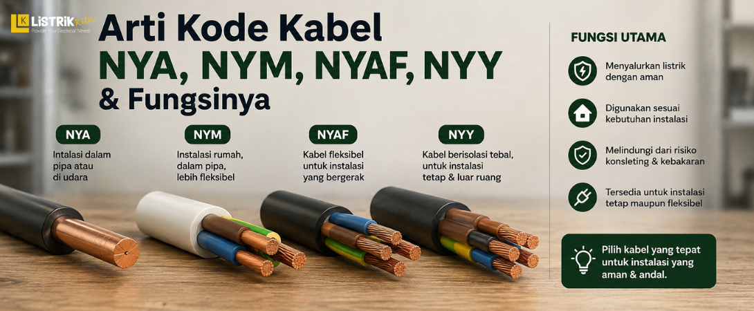 Arti Kode Kabel NYA, NYM, NYAF, NYY & Fungsinya