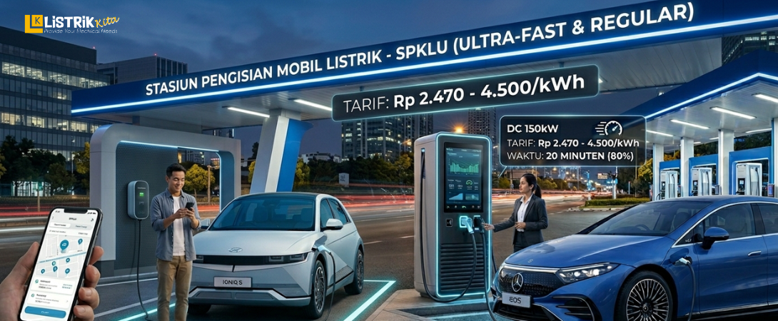 Berapa Biaya Isi Mobil Listrik di SPKLU?