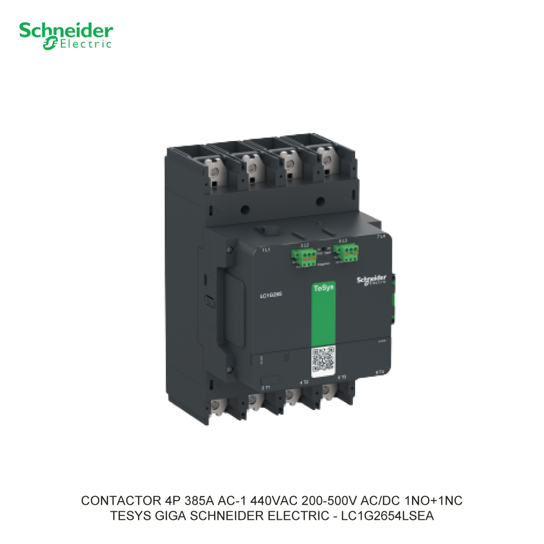 CONTACTOR 4P 385A AC-1 440VAC 200-500V AC/DC 1NO+1NC