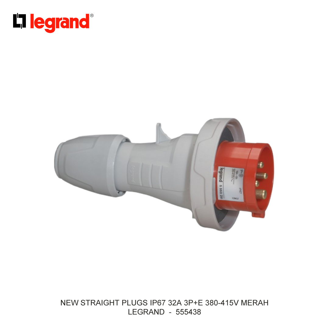 NEW STRAIGHT PLUGS IP67 32A 3P+E 380-415V MERAH