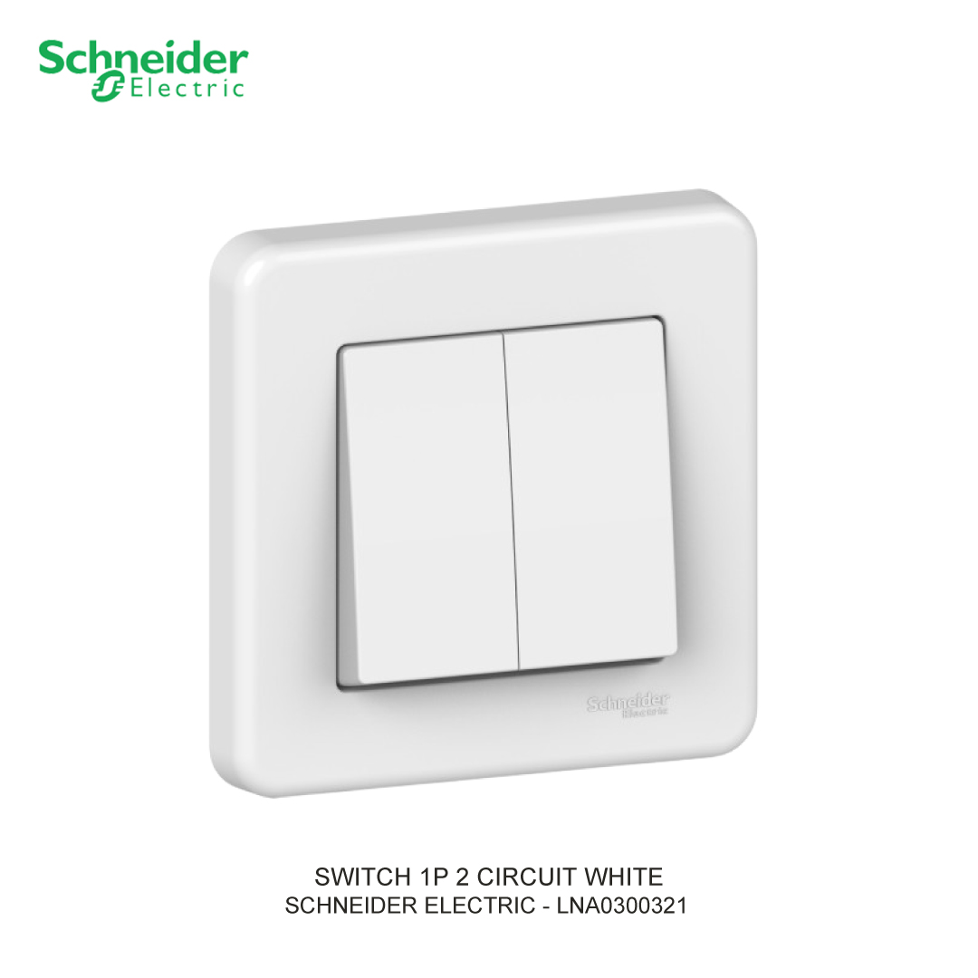 SWITCH 1P 2 CIRCUIT WHITE
