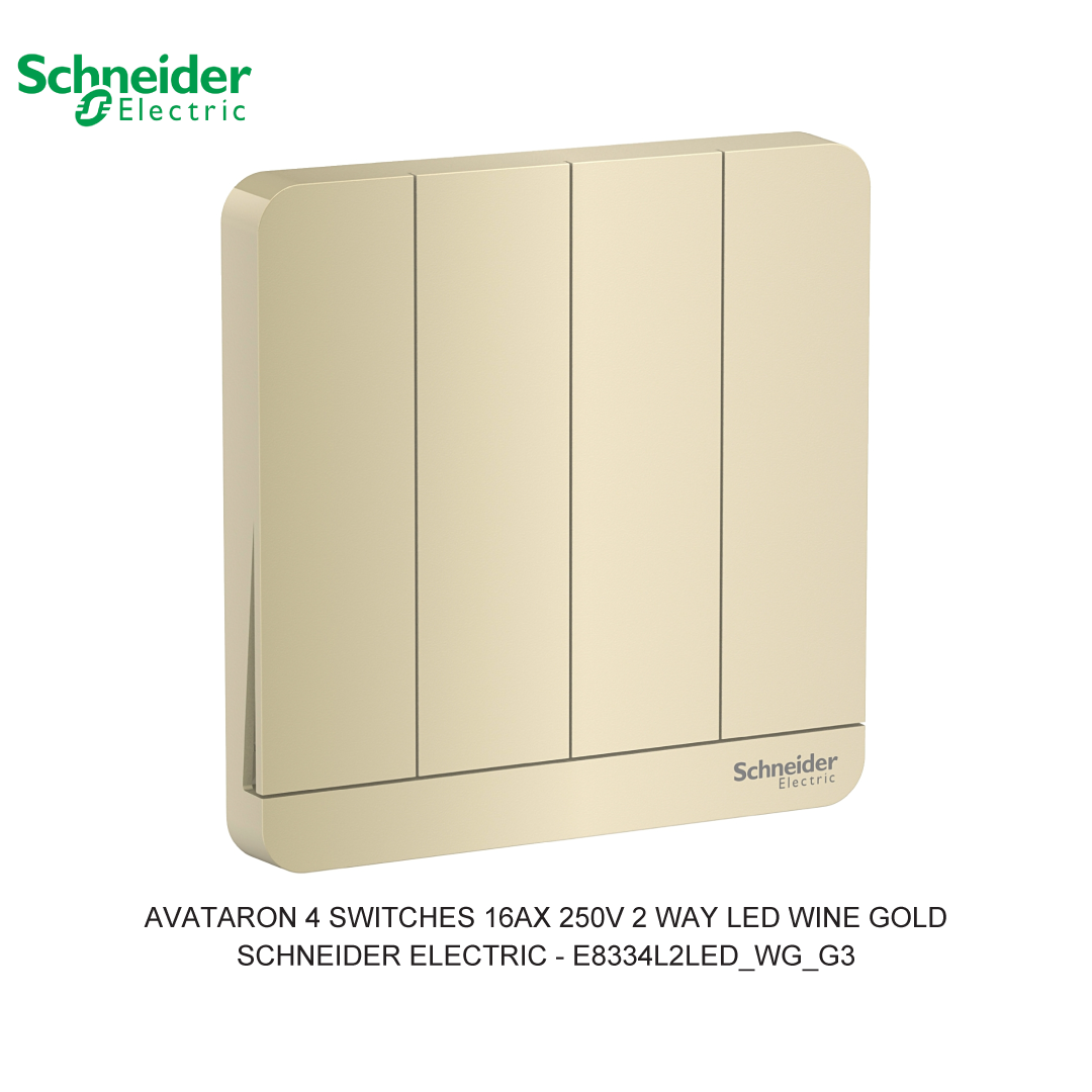 AVATARON 4 SWITCHES 16AX 250V 2 WAY LED WINE GOLD