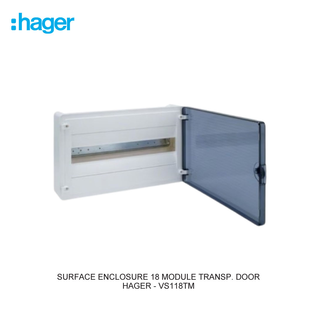 SURFACE ENCLOSURE 18 MODULE TRANSP. DOOR