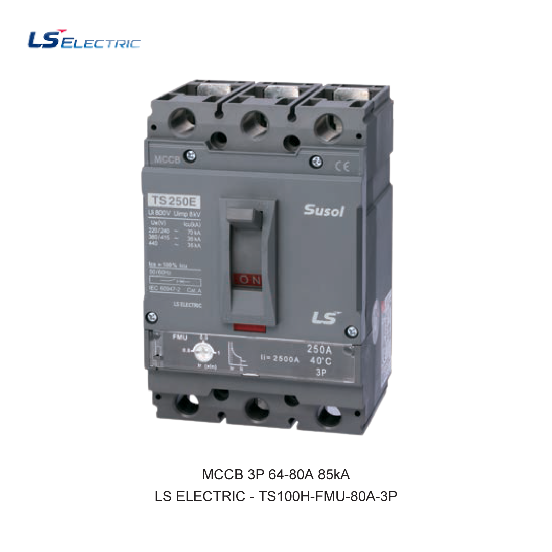 MCCB 3P 64-80A 85kA