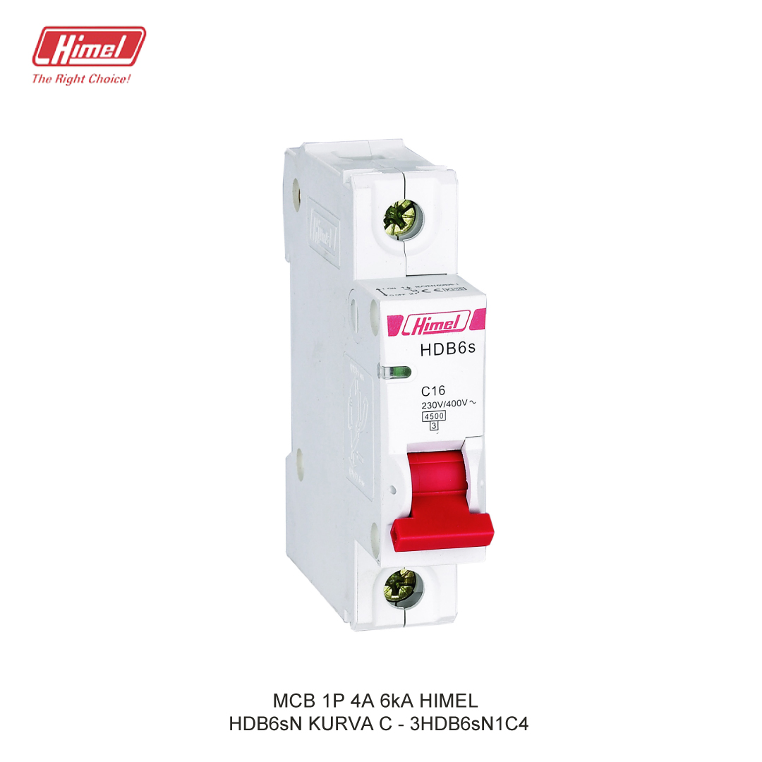 MCB HIMEL HDB6sN C 1P 4A 6kA