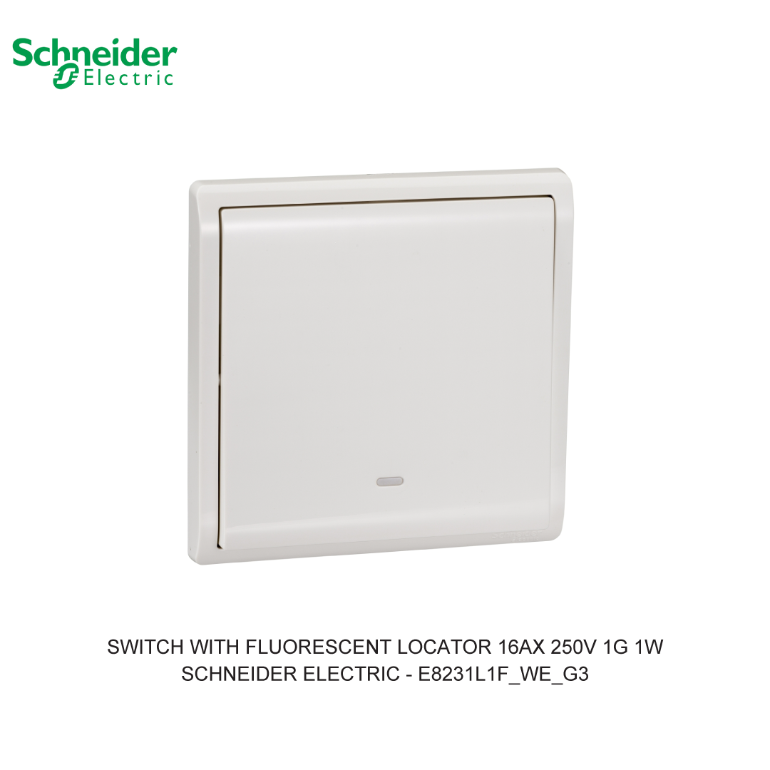 SWITCH WITH FLUORESCENT LOCATOR 16AX 250V 1G 1W