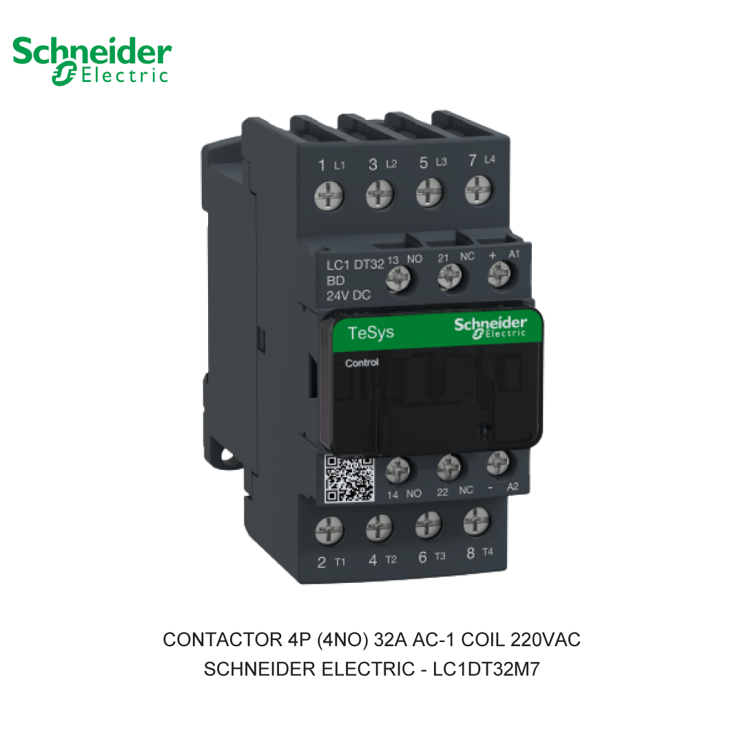 CONTACTOR 4P (4NO) 32A AC-1 COIL 220VAC