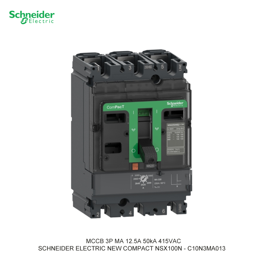 MCCB 3P MA 12.5A 50KA 415VAC