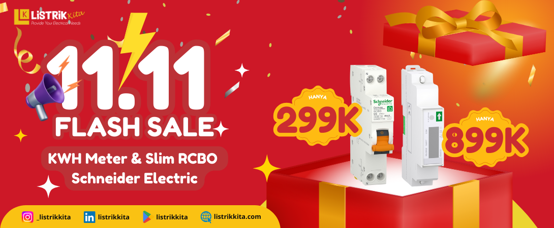 PROMO FLASH SALE 11.11 SLIM RCBO DAN KWH METER SCHNEIDER ELECTRIC