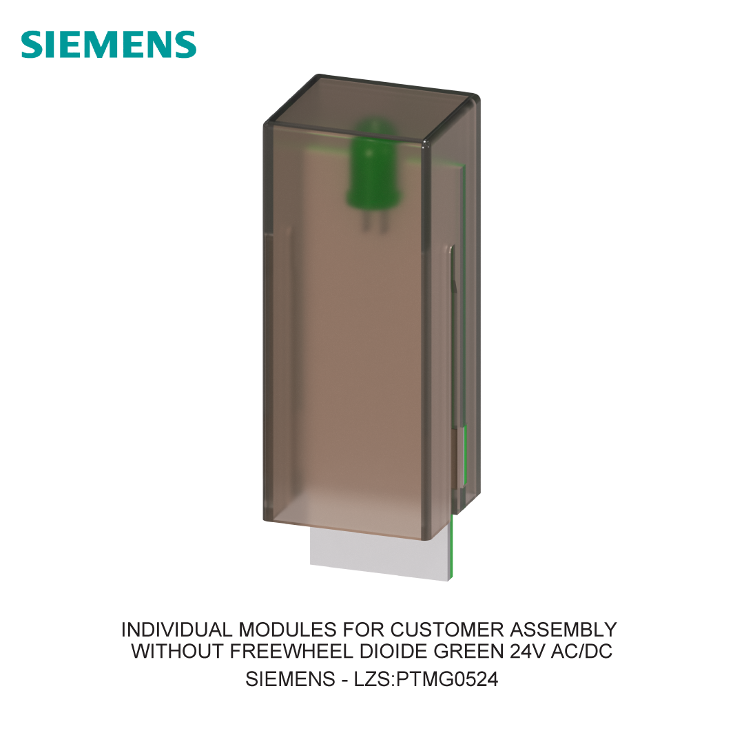 INDIVIDUAL MODULES FOR CUSTOMER ASSEMBLY WITHOUT FREEWHEEL DIOIDE GREEN 24V AC/DC