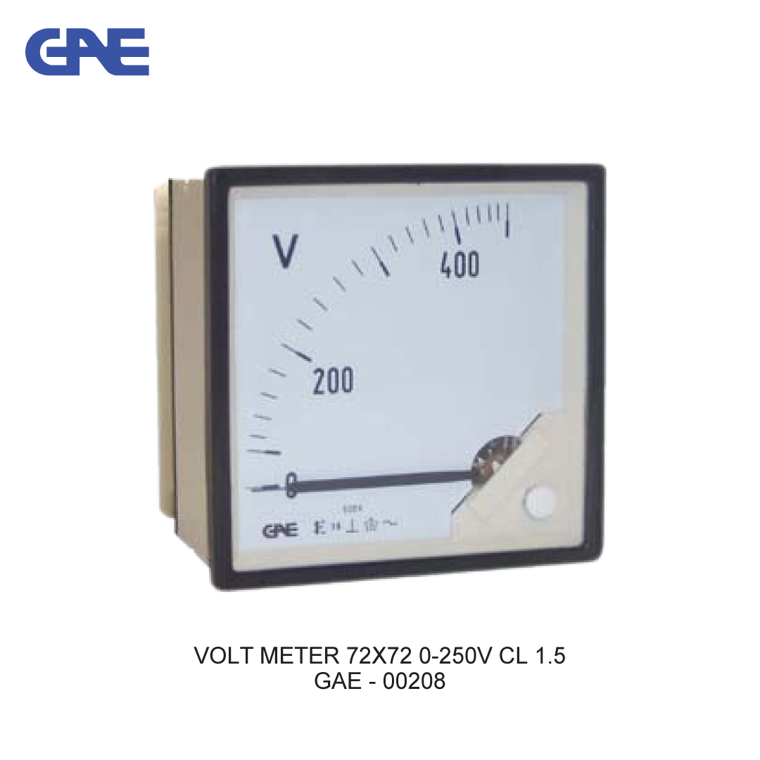VOLT METER 72X72 0-250V CL 1.5