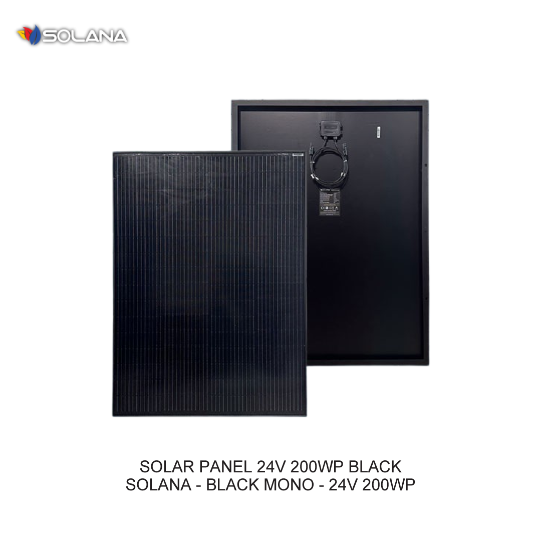 SOLAR PANEL 24V 200WP BLACK