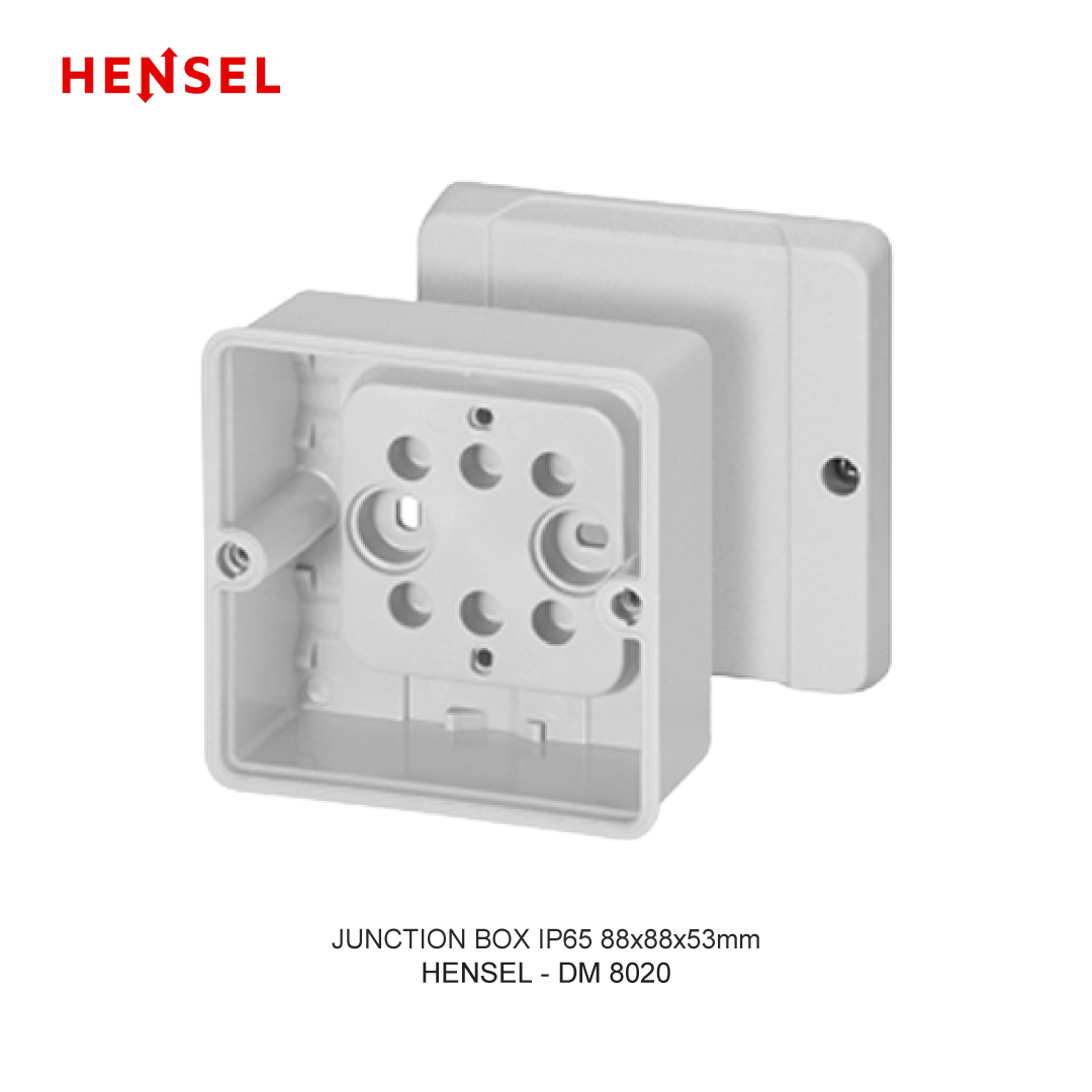 JUNCTION BOX IP65 88x88x53mm PLAIN WALL