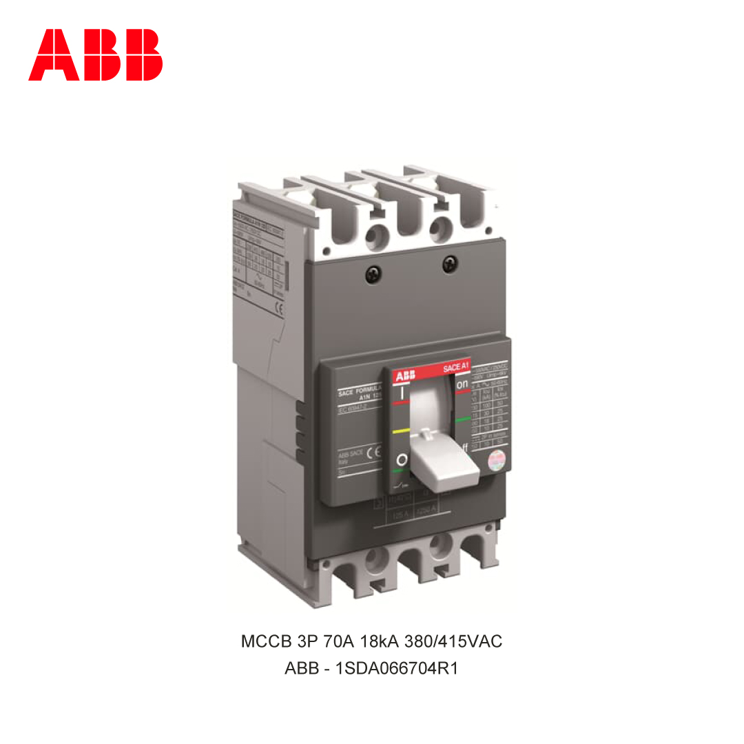 MCCB 3P 70A 18kA 380/415VAC