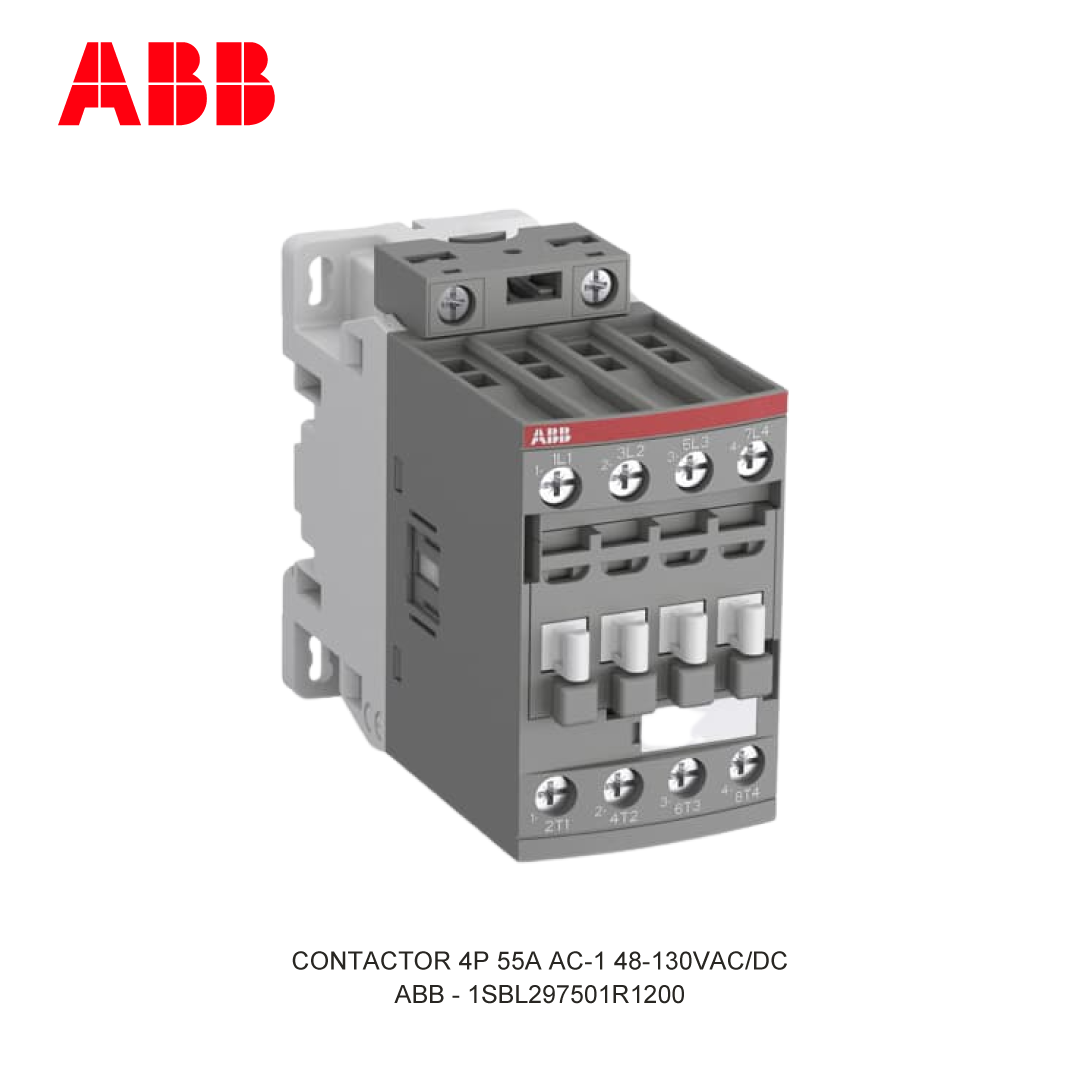 CONTACTOR 4P 55A AC-1 48-130V AC/DC