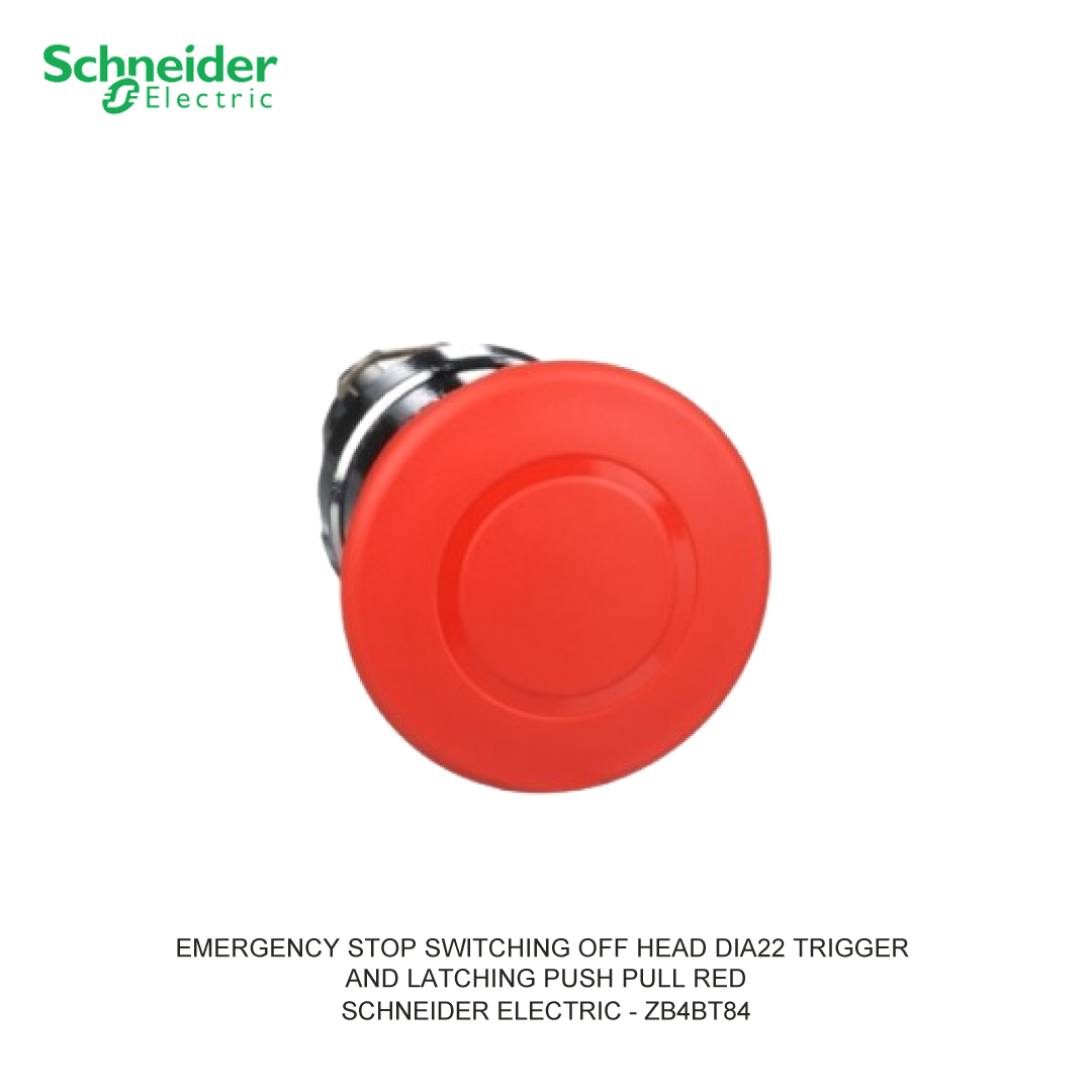 EMERGENCY STOP SWITCHING OFF HEAD DIA22 TRIGGER AND LATCHING PUSH PULL RED