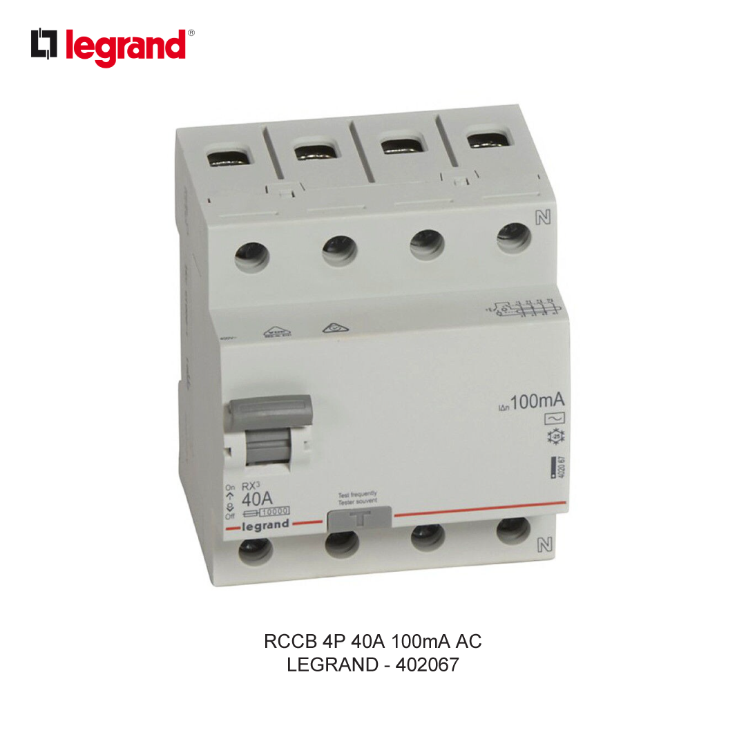 RCCB 4P 40A 100mA AC