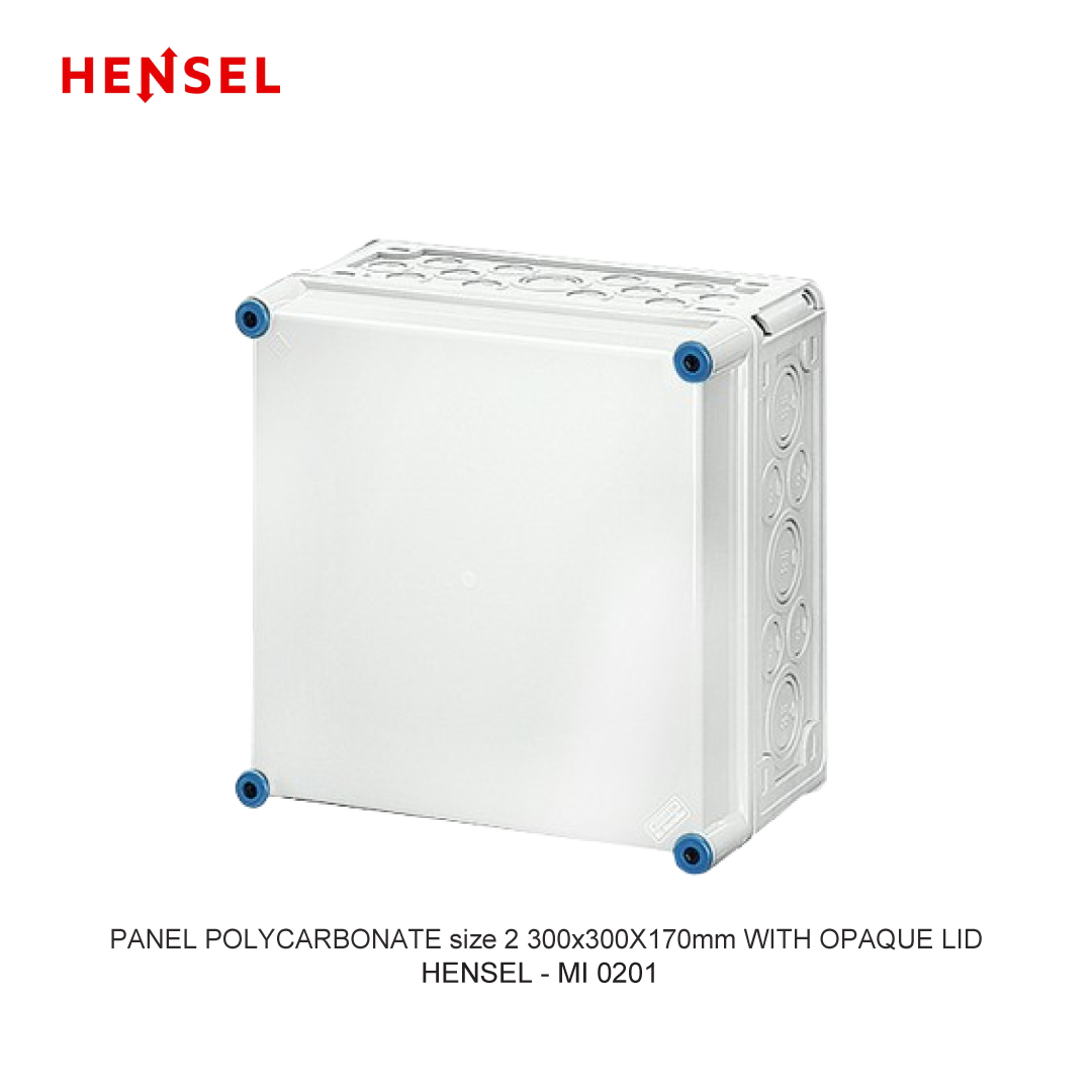 PANEL POLYCARBONATE size 2 300x300X170mm WITH OPAQUE LID
