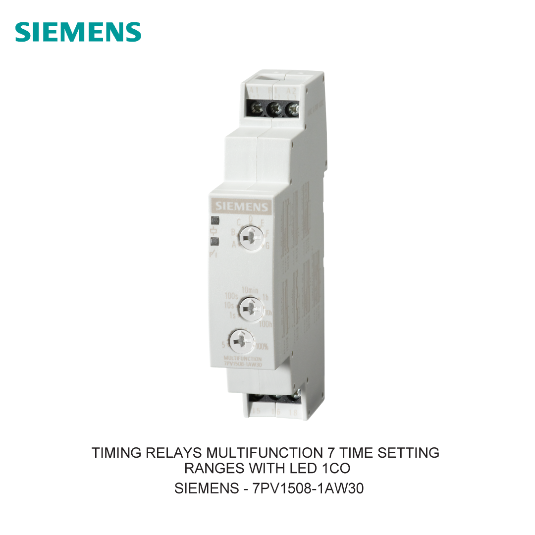 TIMING RELAYS MULTIFUNCTION 7 TIME SETTING RANGES WITH LED 1CO
