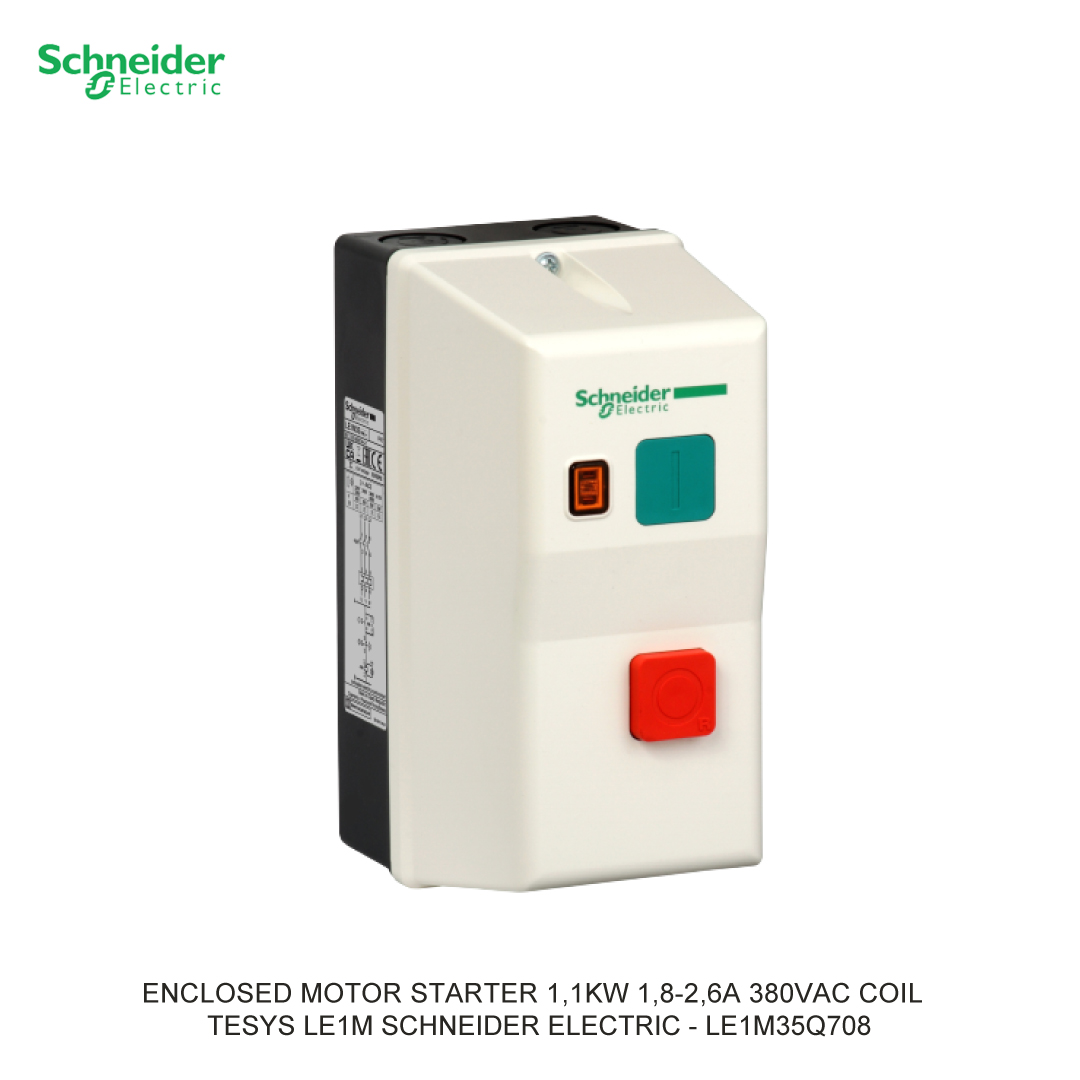 ENCLOSED MOTOR STARTER 1,1KW 1,8-2,6A 380VAC COIL